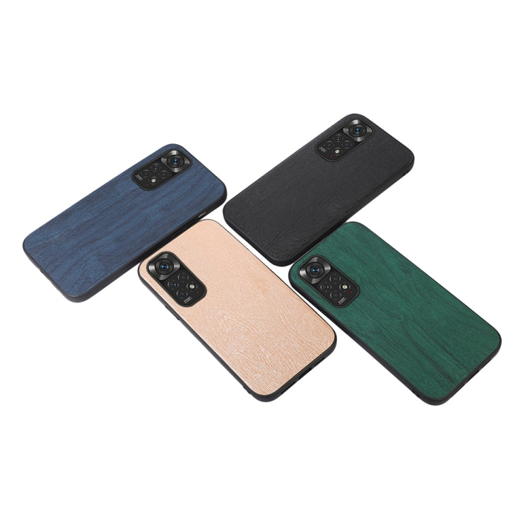 For Xiaomi Redmi Note 11 4G / Note 11S Wood Texture PU Phone Case