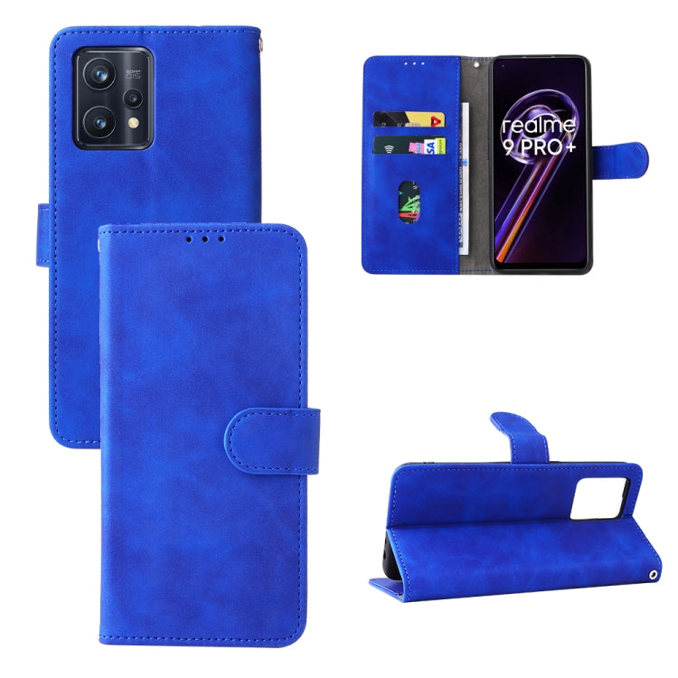 For OPPO Realme 9 Pro+ Skin Feel Magnetic Buckle Calf Texture Leather Phone Case