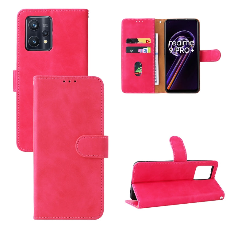 For OPPO Realme 9 Pro+ Skin Feel Magnetic Buckle Calf Texture Leather Phone Case