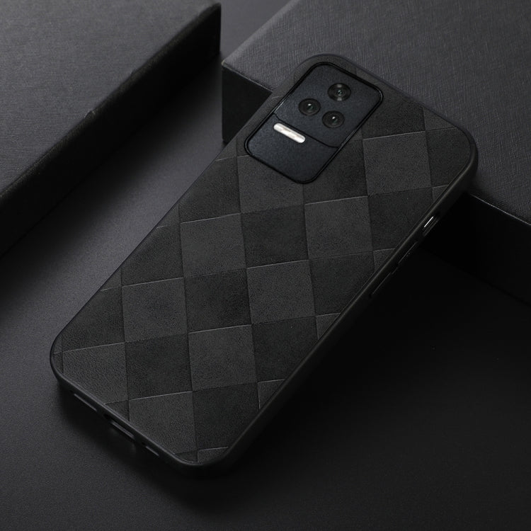 For Xiaomi Redmi K40S 5G Weave Plaid PU Phone Case