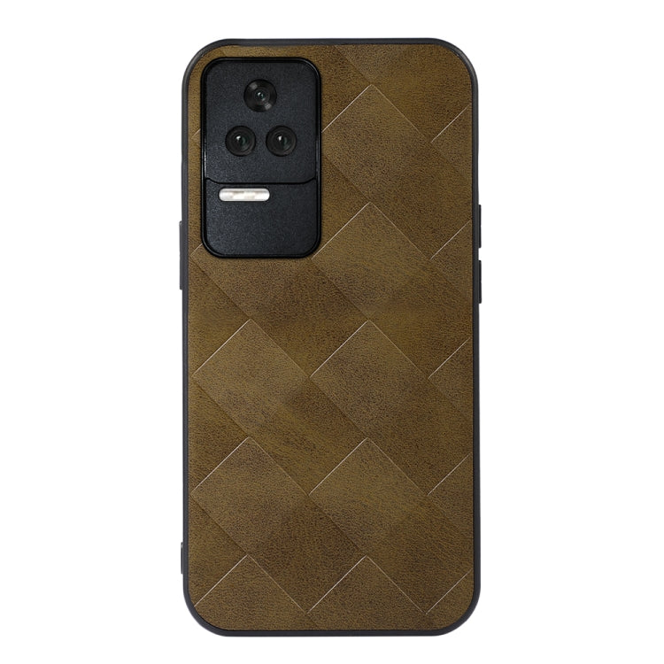 For Xiaomi Redmi K40S 5G Weave Plaid PU Phone Case