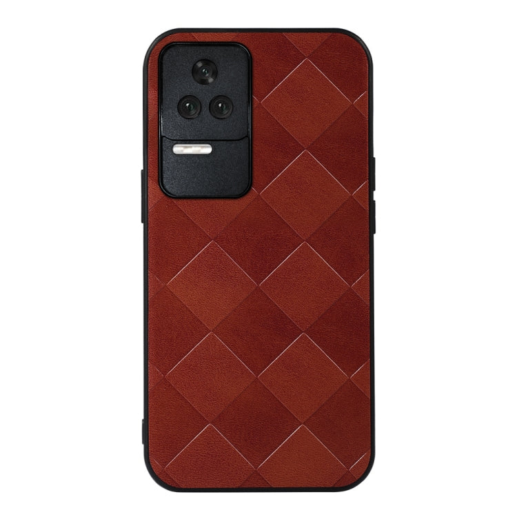 For Xiaomi Redmi K40S 5G Weave Plaid PU Phone Case