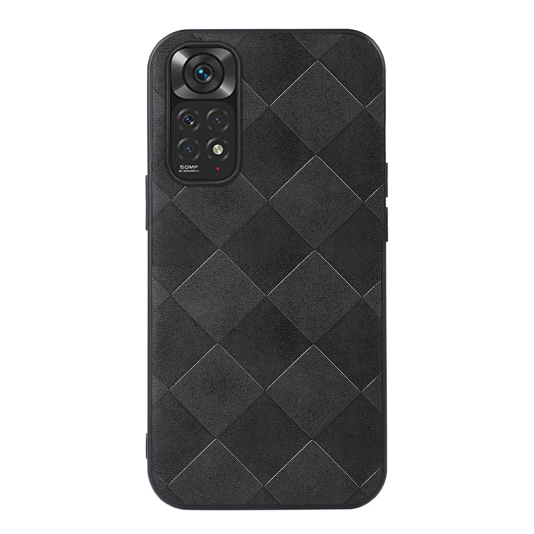 For Xiaomi Redmi Note 11 4G / Note 11S Weave Plaid PU Phone Case