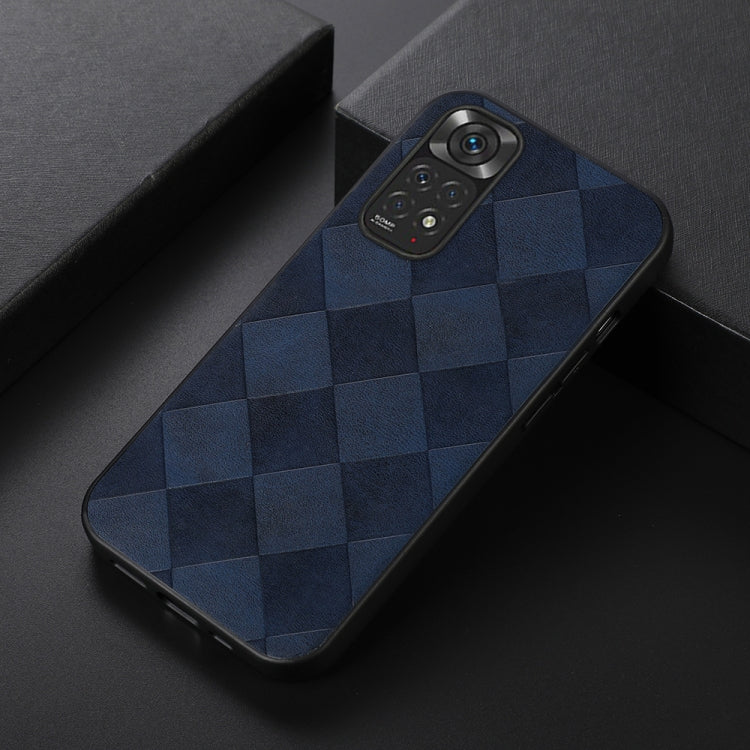 For Xiaomi Redmi Note 11 4G / Note 11S Weave Plaid PU Phone Case