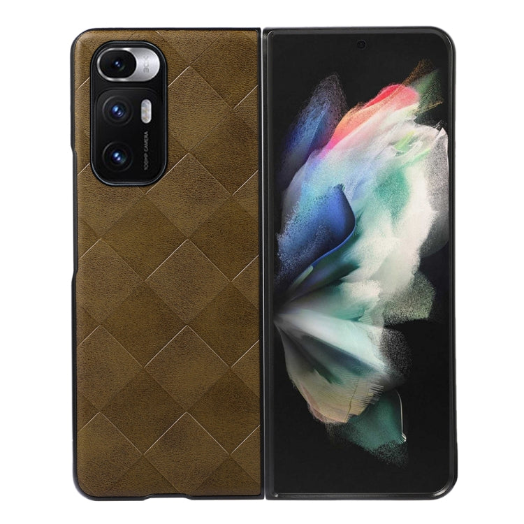 For Xiaomi Mi Mix Fold Weave Plaid PU Phone Case