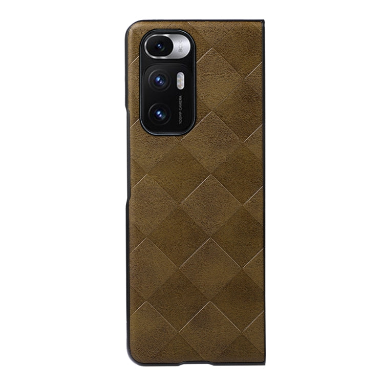 For Xiaomi Mi Mix Fold Weave Plaid PU Phone Case