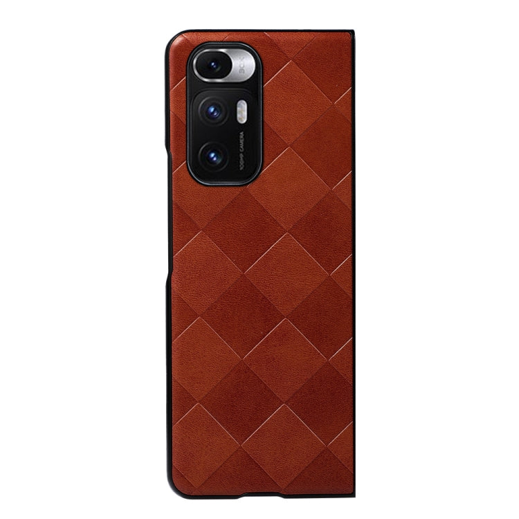 For Xiaomi Mi Mix Fold Weave Plaid PU Phone Case