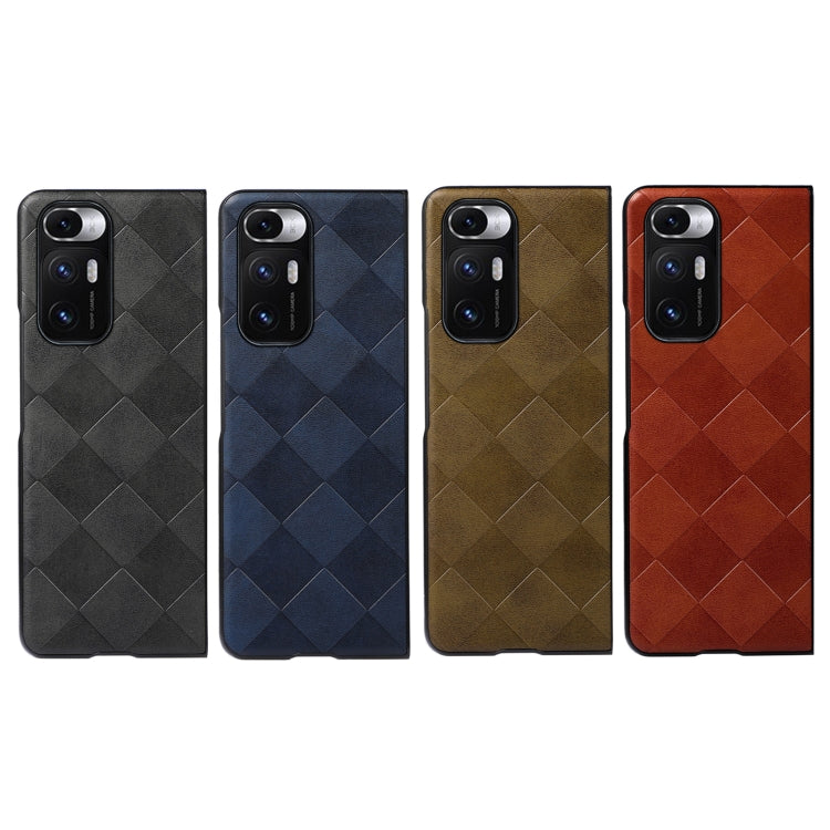 For Xiaomi Mi Mix Fold Weave Plaid PU Phone Case