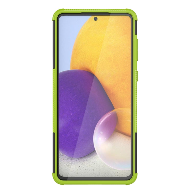 For Samsung Galaxy A73 5G Tire Texture Shockproof TPU+PC Phone Case with Holder