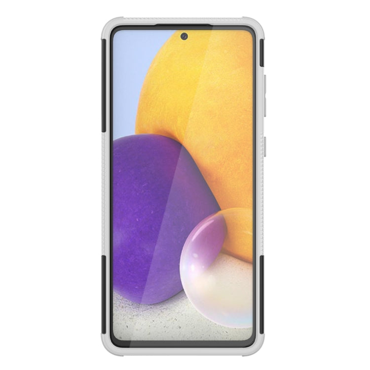 For Samsung Galaxy A73 5G Tire Texture Shockproof TPU+PC Phone Case with Holder