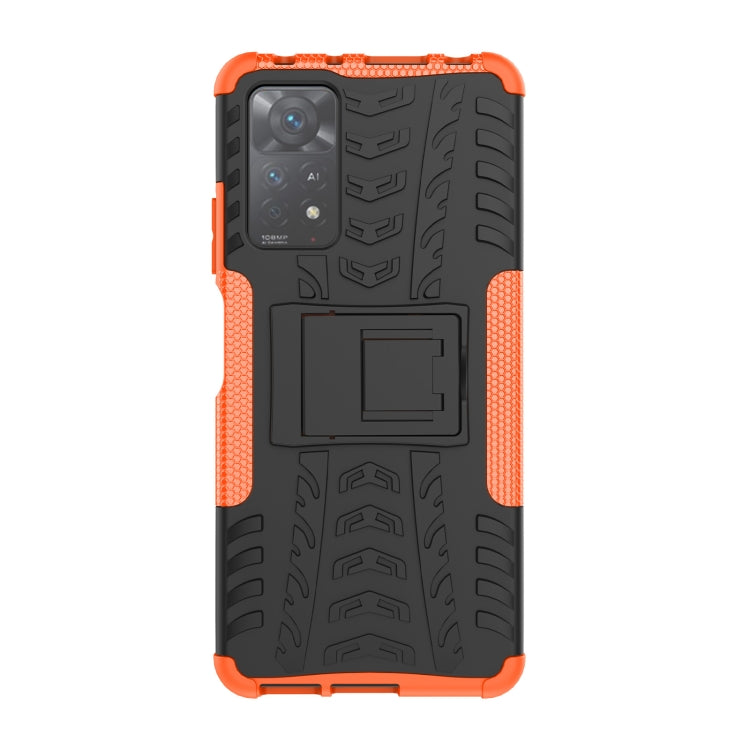 For Xiaomi Redmi Note 11 Pro 5G International Version Tire Texture Shockproof TPU+PC Phone Case with Holder