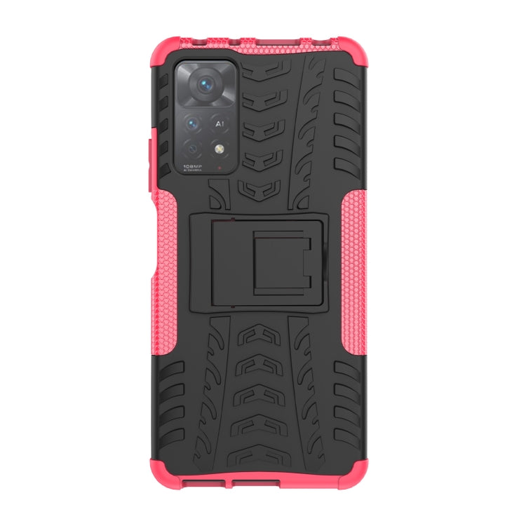 For Xiaomi Redmi Note 11 Pro 5G International Version Tire Texture Shockproof TPU+PC Phone Case with Holder