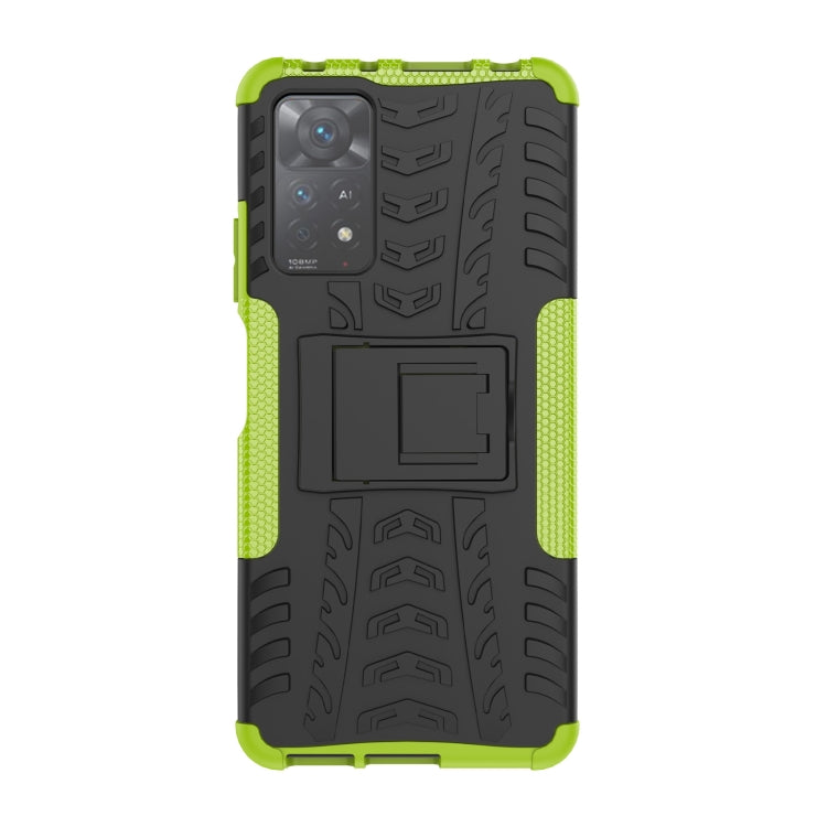 For Xiaomi Redmi Note 11 Pro 5G International Version Tire Texture Shockproof TPU+PC Phone Case with Holder