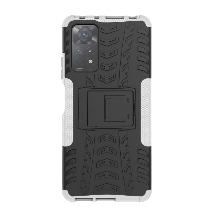 For Xiaomi Redmi Note 11 Pro 5G International Version Tire Texture Shockproof TPU+PC Phone Case with Holder