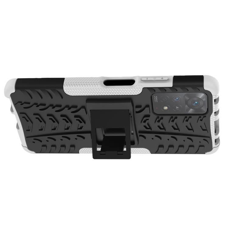 For Xiaomi Redmi Note 11 Pro 5G International Version Tire Texture Shockproof TPU+PC Phone Case with Holder