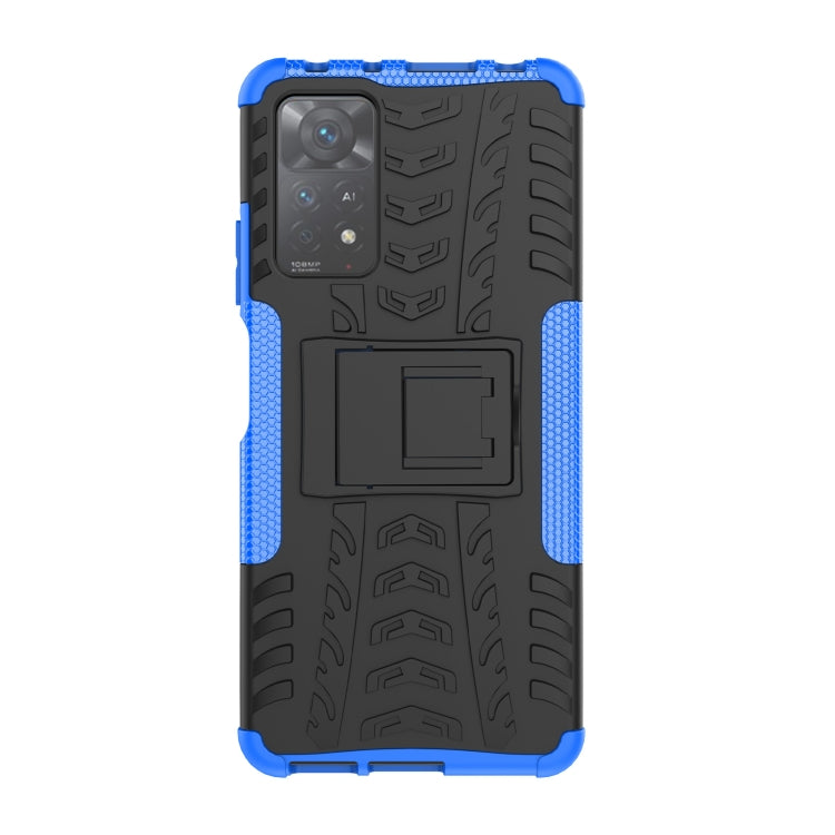 For Xiaomi Redmi Note 11 Pro 5G International Version Tire Texture Shockproof TPU+PC Phone Case with Holder