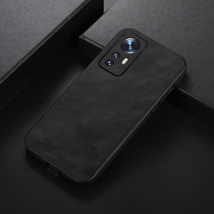 For Xiaomi 12 Pro Cowhide Texture PU Phone Case