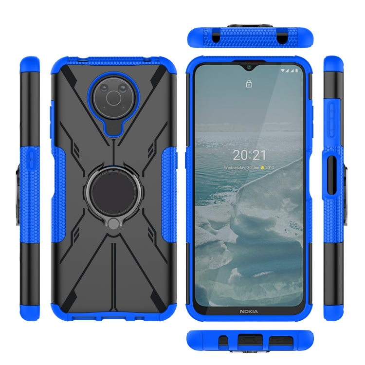 For Nokia G10 / G20 Armor Bear Shockproof PC + TPU Phone Protective Case with Ring Holder