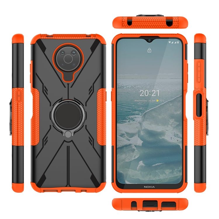For Nokia G10 / G20 Armor Bear Shockproof PC + TPU Phone Protective Case with Ring Holder