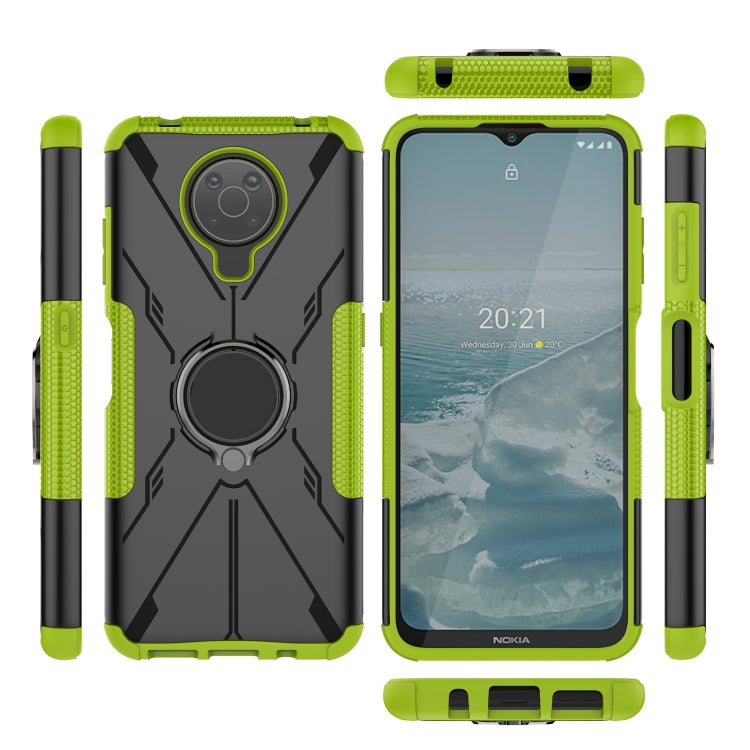 For Nokia G10 / G20 Armor Bear Shockproof PC + TPU Phone Protective Case with Ring Holder