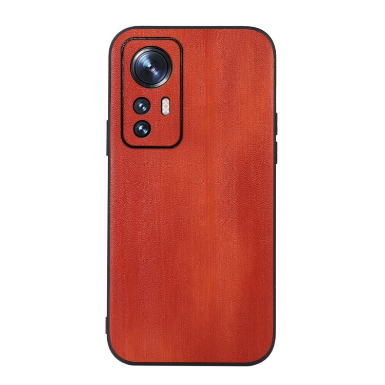 For Xiaomi 12 Pro Yellow Cow Texture PU Phone Case