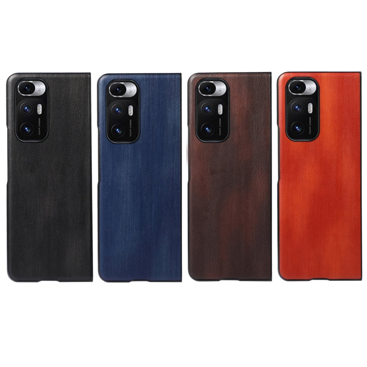 For Xiaomi Mi Mix Fold Yellow Cow Texture PU Phone Case