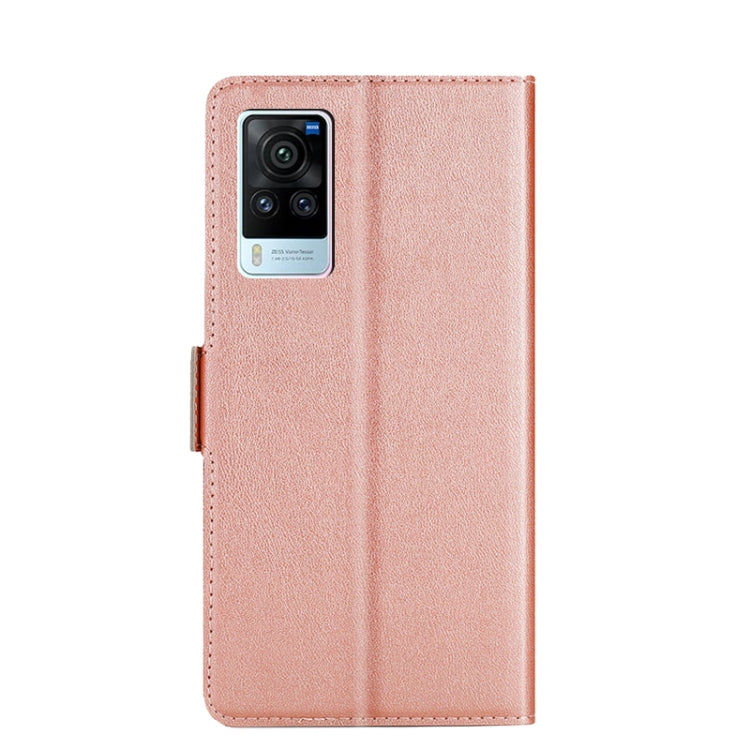 For vivo X60 Pro 5G Ultra-thin Voltage Side Buckle PU + TPU Leather Phone Case