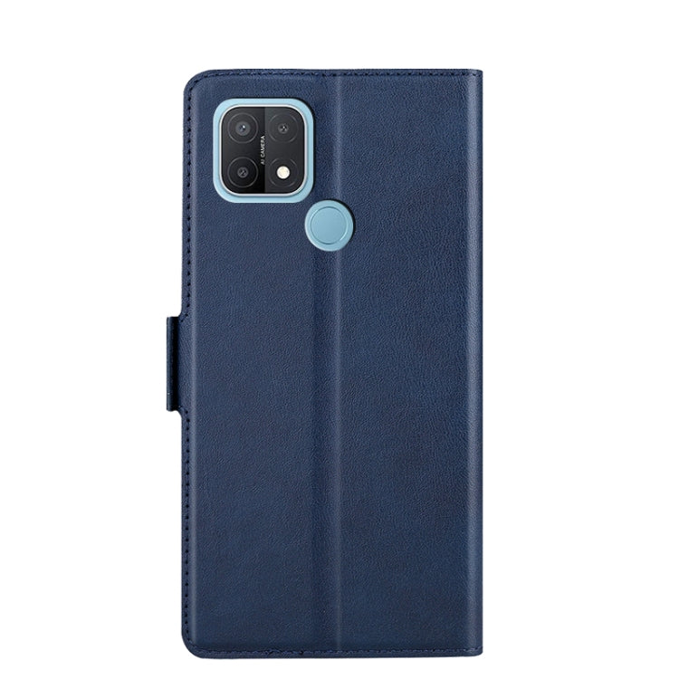 For OPPO A15 Ultra-thin Voltage Side Buckle PU + TPU Leather Phone Case