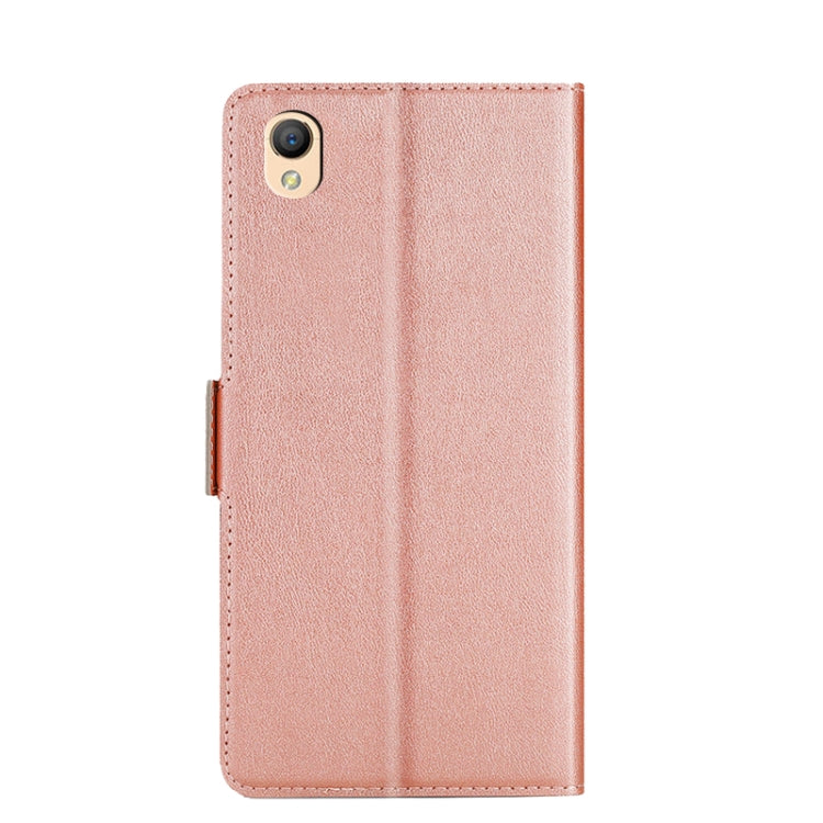 For OPPO A37 Ultra-thin Voltage Side Buckle PU + TPU Leather Phone Case