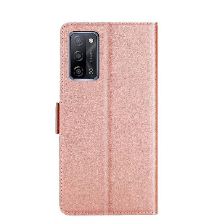 For OPPO A55 5G Ultra-thin Voltage Side Buckle PU + TPU Leather Phone Case