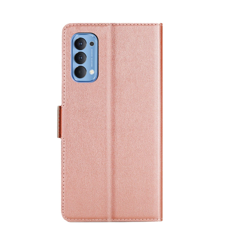 For OPPO Reno4 4G India Ultra-thin Voltage Side Buckle PU + TPU Leather Phone Case
