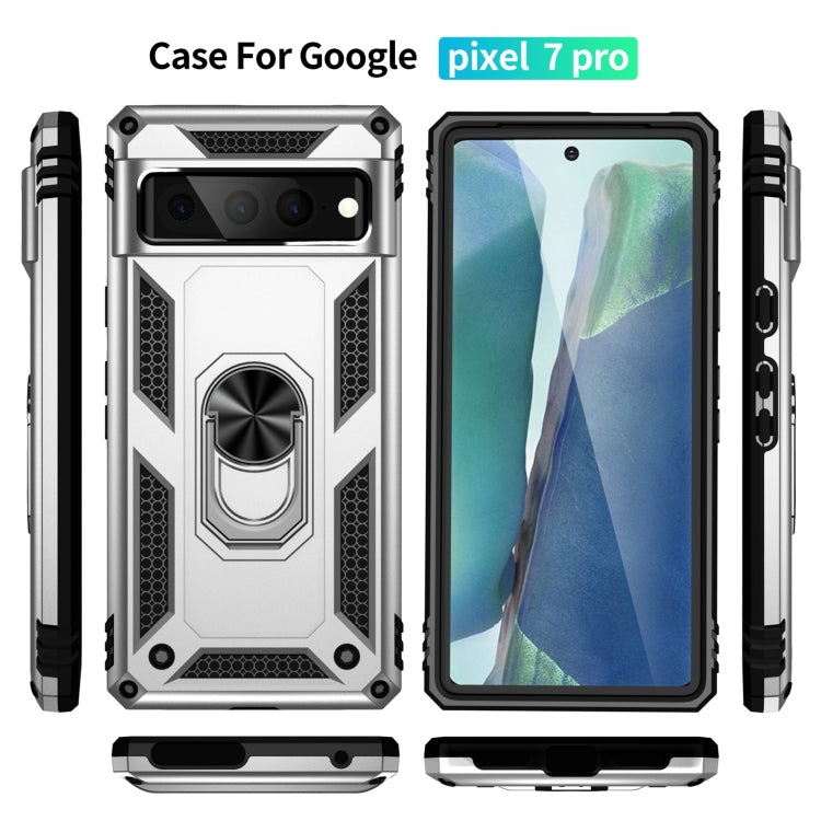 For Google Pixel 7 Pro Shockproof TPU + PC Protective Case with 360 Degree Rotating Holder