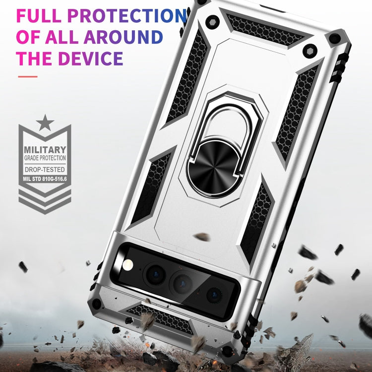 For Google Pixel 7 Pro Shockproof TPU + PC Protective Case with 360 Degree Rotating Holder