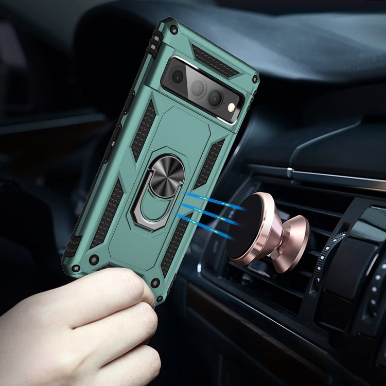 For Google Pixel 7 Pro Shockproof TPU + PC Protective Case with 360 Degree Rotating Holder