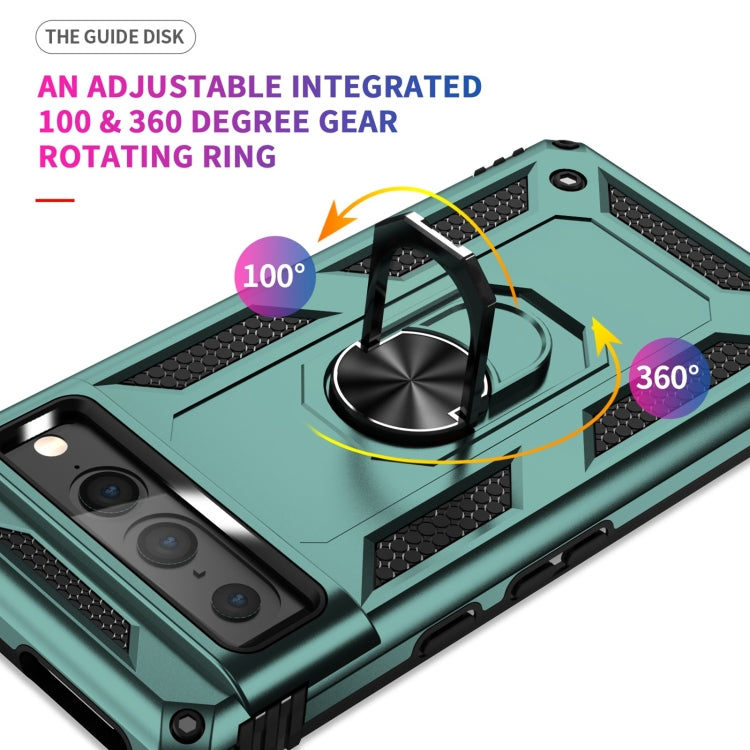 For Google Pixel 7 Pro Shockproof TPU + PC Protective Case with 360 Degree Rotating Holder