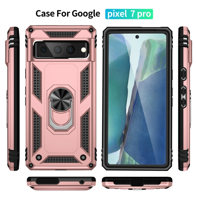 For Google Pixel 7 Pro Shockproof TPU + PC Protective Case with 360 Degree Rotating Holder