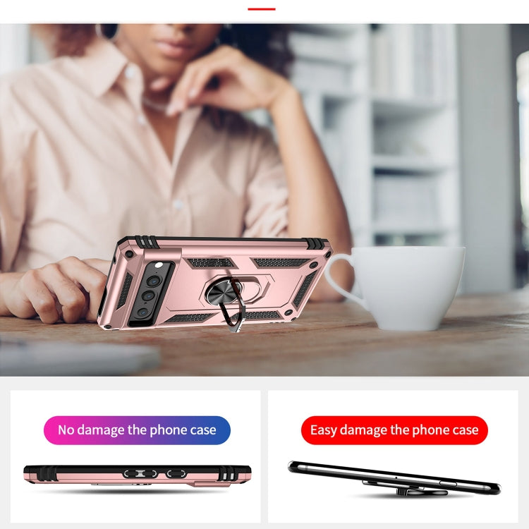 For Google Pixel 7 Pro Shockproof TPU + PC Protective Case with 360 Degree Rotating Holder