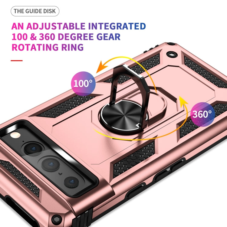 For Google Pixel 7 Pro Shockproof TPU + PC Protective Case with 360 Degree Rotating Holder