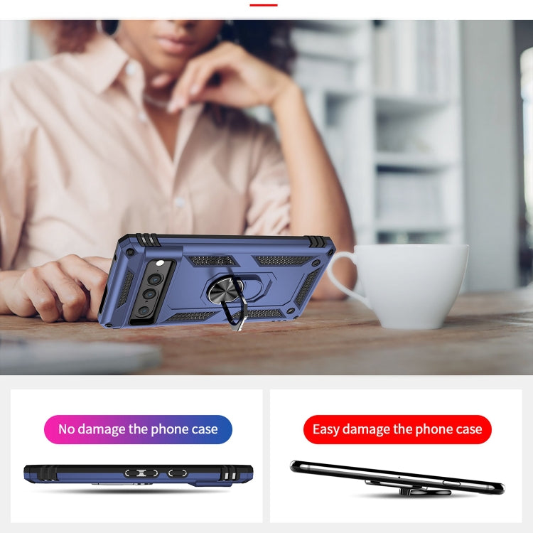 For Google Pixel 7 Pro Shockproof TPU + PC Protective Case with 360 Degree Rotating Holder