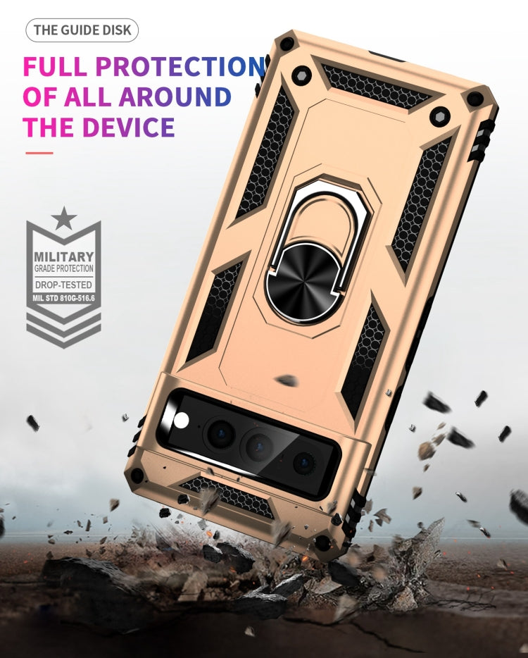 For Google Pixel 7 Pro Shockproof TPU + PC Protective Case with 360 Degree Rotating Holder