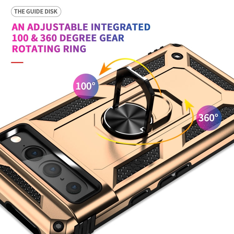 For Google Pixel 7 Pro Shockproof TPU + PC Protective Case with 360 Degree Rotating Holder