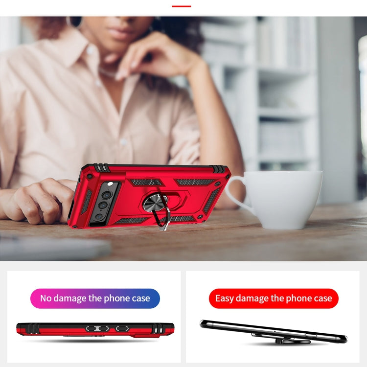 For Google Pixel 7 Pro Shockproof TPU + PC Protective Case with 360 Degree Rotating Holder