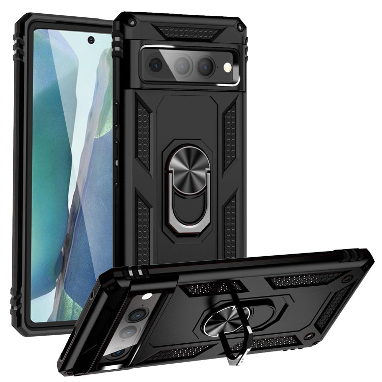 For Google Pixel 7 Pro Shockproof TPU + PC Protective Case with 360 Degree Rotating Holder