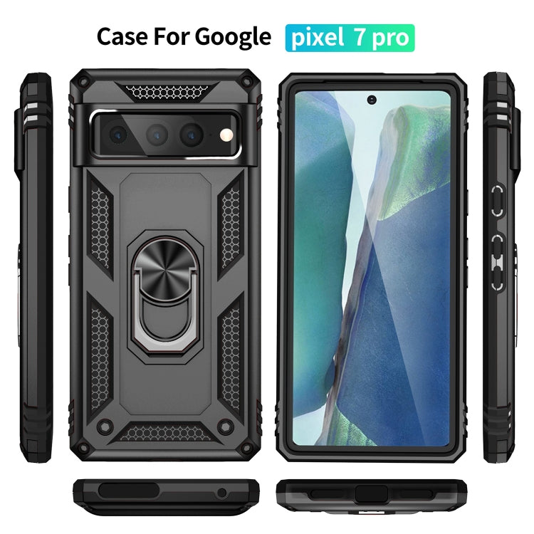 For Google Pixel 7 Pro Shockproof TPU + PC Protective Case with 360 Degree Rotating Holder