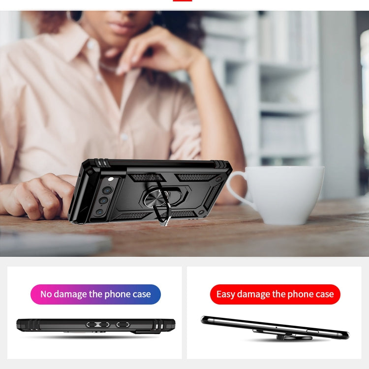 For Google Pixel 7 Pro Shockproof TPU + PC Protective Case with 360 Degree Rotating Holder