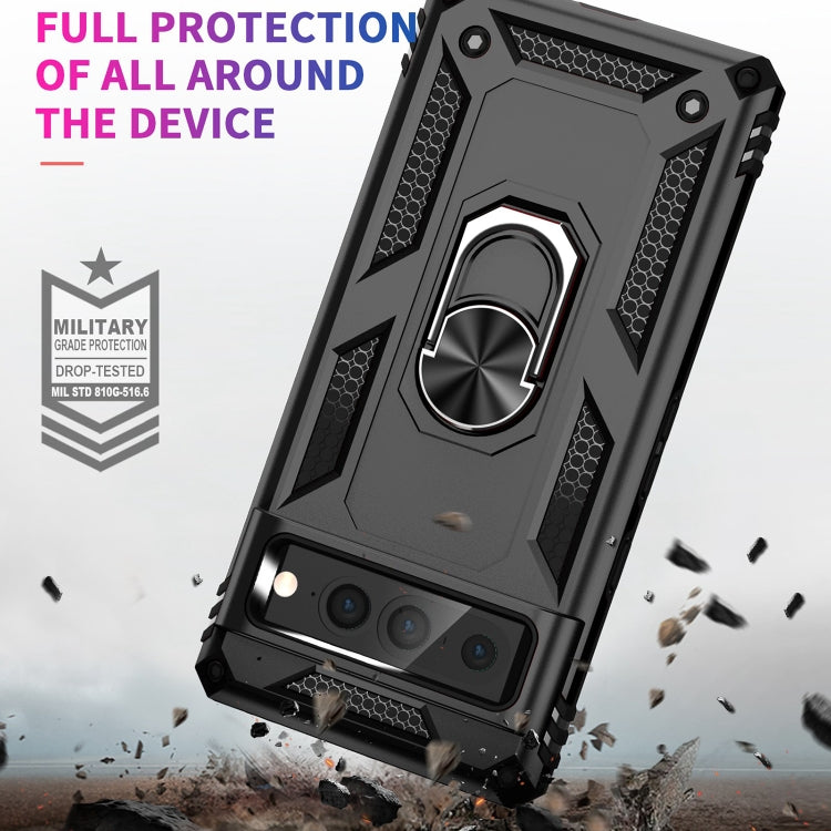 For Google Pixel 7 Pro Shockproof TPU + PC Protective Case with 360 Degree Rotating Holder