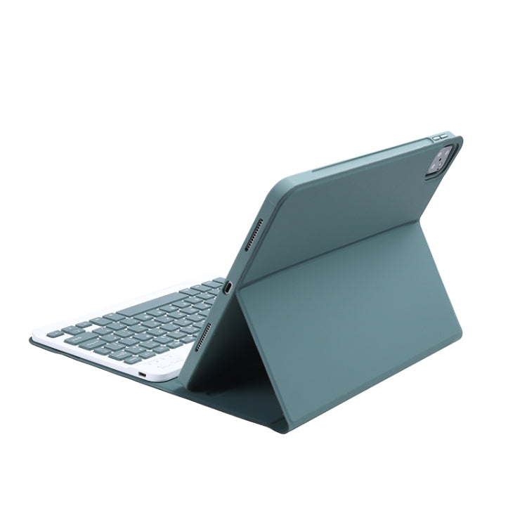 C-098B Candy Color Skin Feel Texture Bluetooth Keyboard Leather Case with Pen Holder For iPad Air 4 10.9 2020 / Air 5 10.9 2022