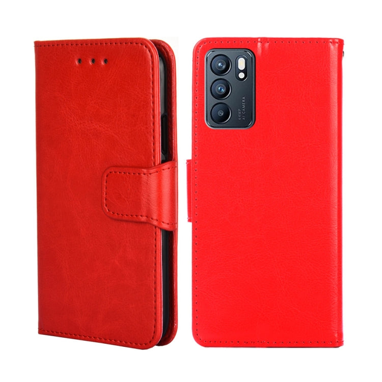 For OPPO Reno6 5G Crystal Texture Leather Phone Case