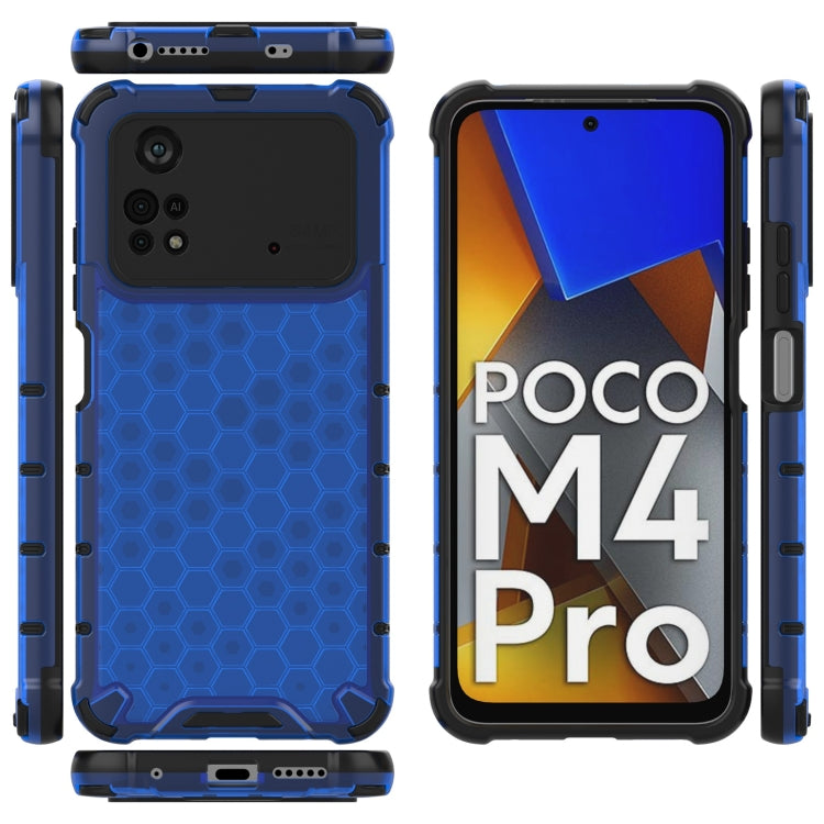 For Xiaomi Poco M4 Pro 4G Shockproof Honeycomb PC + TPU Case
