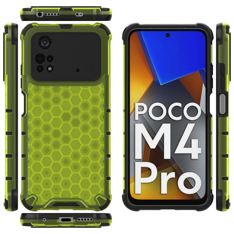 For Xiaomi Poco M4 Pro 4G Shockproof Honeycomb PC + TPU Case
